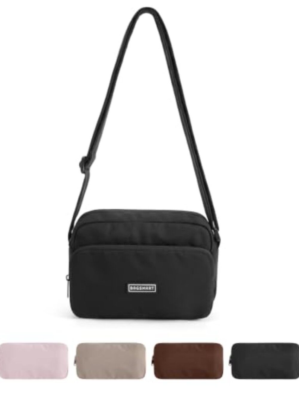 Women's Crossbody Bag Mini Foldable Travel Purse Adjustable Strap Polyester